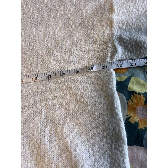 Vintage Sweater G.F.C. Ltd 80s Ivory Mock Neck Medium Made in USA - Picture 9 of 10